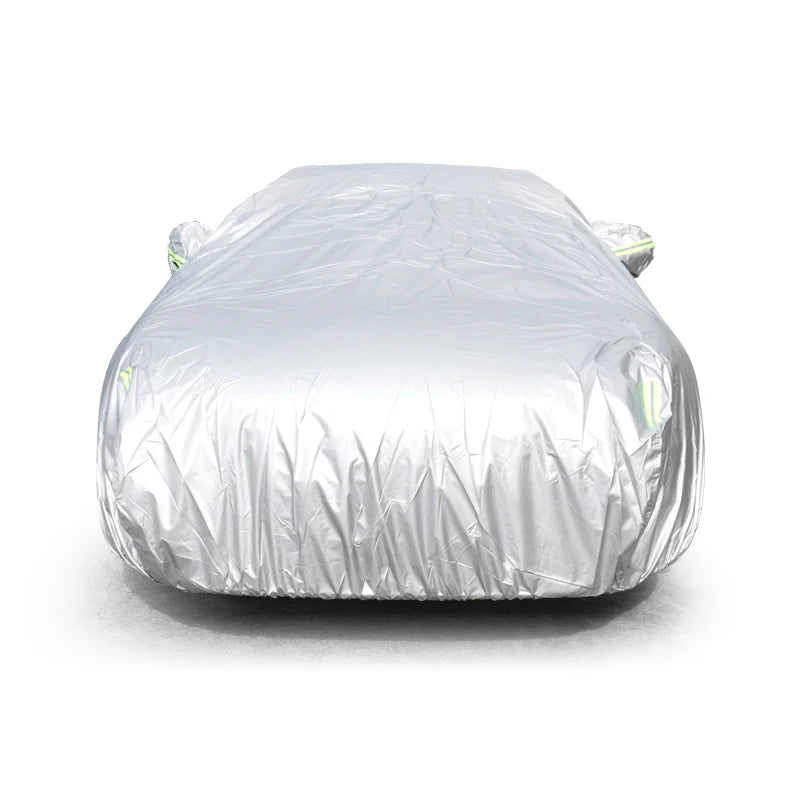 Car Cover Outdoor Protection Full Exterior Snow Cover Sunshade Dustproof Protection Cover Universal for Hatchback Sedan SUV Car Mobile World