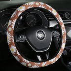 Car Steering Wheel Cover Universal 15 Inch Daisy Anti Slip Steering Wheel Cover Suitable for All Seasons Breathable Comfortable