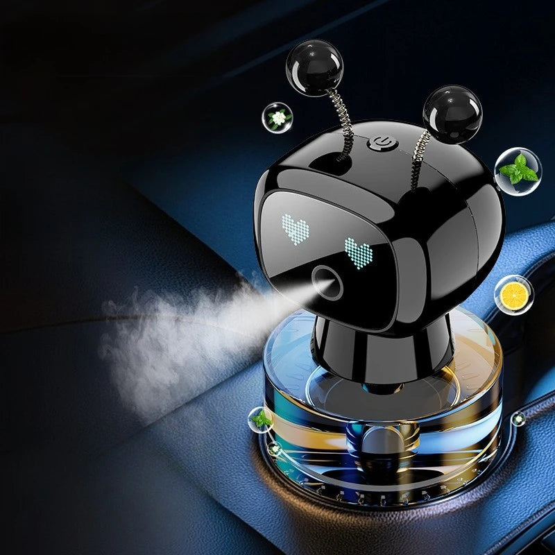 High-End Car Interior Fragrance Long-Lasting Perfume Rechargeable Robot Car Mounted Smart Fragrance Diffuser With Automatic Spra