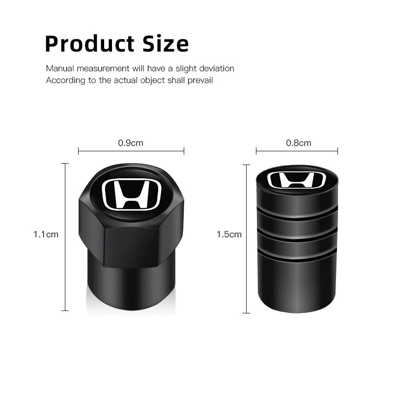Car Tyre Wheel Valve Cap Cover Auto Accessories For Honda Civic Fit Jazz Accord Pilot CR-V Odyssey Passport City Shuttle HR-V CM World