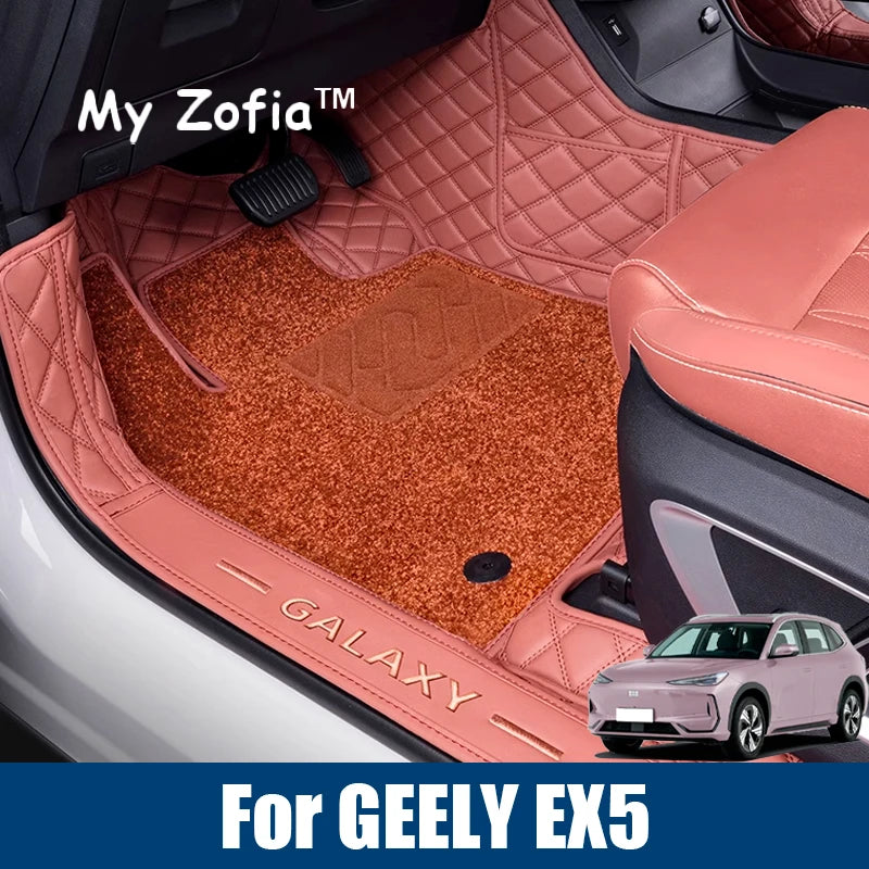 LHD Car Floor Mats For Geely EX5 Galaxy E5 2024 2025 2026 Custom Auto Foot Pads Automobile Carpet Cover Interior Accessories