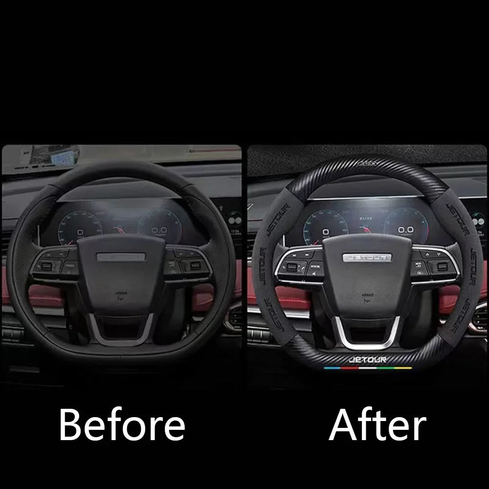 Car Steering Wheel Cover Protector D Type Auto Interior Accessories For Chery Jetour X70 X70SM X90 X95 DASHING i-DM T2 T3 CM World