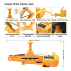 3 Ton Electric Car Jack Kit Lifting Set 12V Spiral vertical scissors Jacks with 3.5M Power Cable Auto Lift repair Tools
