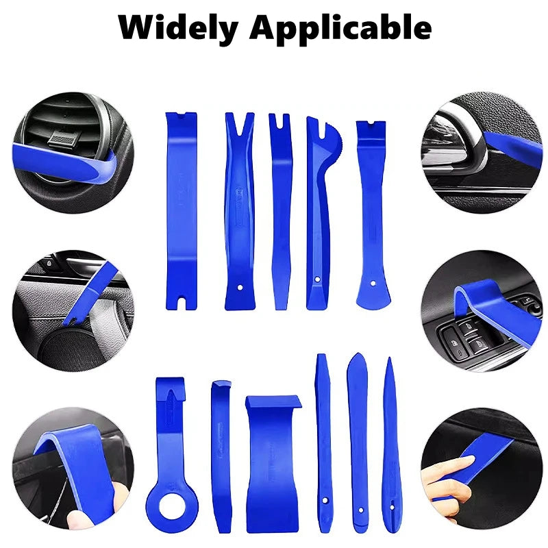 19Pcs Trim Removal Tool Set & Clip Plier Upholstery Remover Nylon Car Panel Removal Set with Portable Storage Bag CM World
