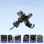 2PCS Car Phone Holder Mount Auto Locking Universal Phone Holder with Hook Clip for Car Air Vent for iPhone Samsung CM World