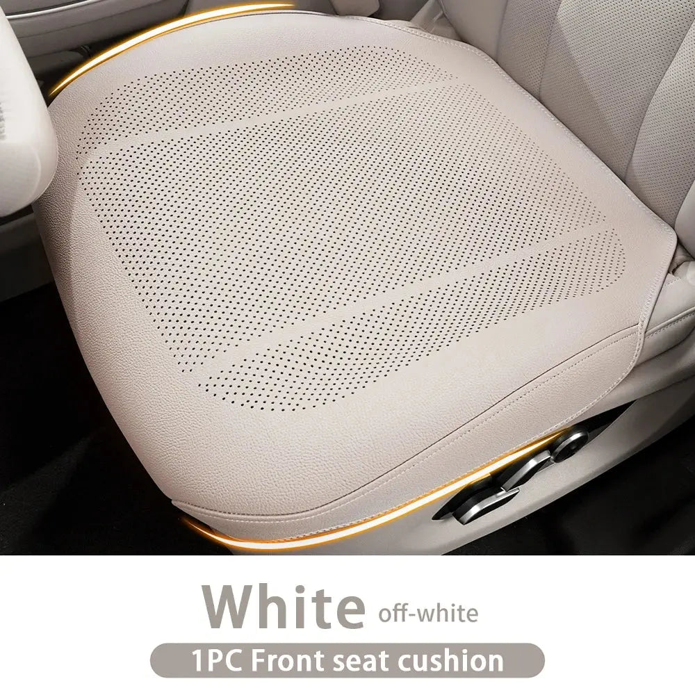 Universal Car Seat Cushion Leather Breathable Hole Summer Car Interior Car Seat Cover Four Seasons Automotive Parts Car Mobile World