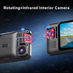 D75 4 Channel 11" Dash Cam Rear View Mirror Camera 1080P Dual Lens Infrared Night Vision WIFI GPS 360 Video Recorder Car DVR