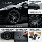 4Pcs 18 Inch Wheel Covers For Model 3 Highland 2024 Replacement Hubcaps Full Rim Protectors  Accessories Cover Full Wrap Hubcap