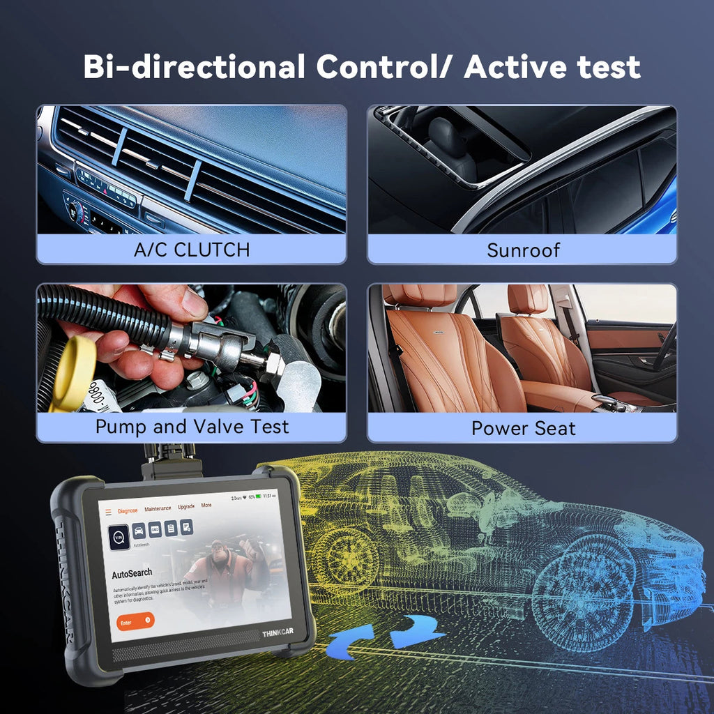 THINKCAR THINKSCAN 672 OBD2 Scanner CAN FD OBD2 Tool Bi-directional Control Full System Diagnosis 28 Resets Free for Life Car Mobile World