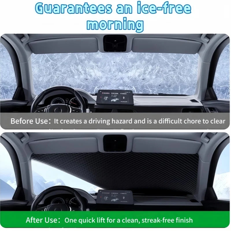 All-Season Windshield Cover for SUV/Truck/Car, Heavy-Duty Full Coverage, Easy Install/Remove, Snow & Sun Protection Car Mobile World