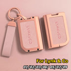 Car Remote Key Case Cover Protection Keychain Keyless Bag Shell Zinc Alloy Car Accessories for Lynk & Co 01 02 03 06 05 07 09