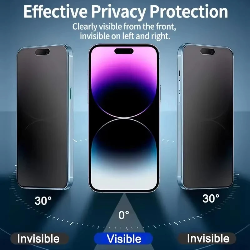 Matte Privacy Screen Protector For iPhone 17 Pro Max Air 14 15 13 11 12 16 Pro Max 16E XR Dust Free Installation Anti-Spy Glass