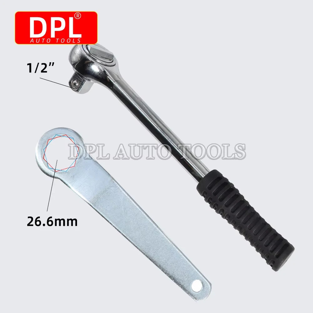 23 Pcs/Set Car Oil Filter Cap Removal Wrench Socket Set 1/2" 12.5mm Ratchet Spanner Car Hand With Case Auto Remover Tool CM World
