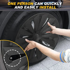 4PCS HubCap Performance Automobile Replacement Hub Cap Full Rim Cover Accessories Wheel Caps for Tesla Model Y 19 Inch 2020-2024