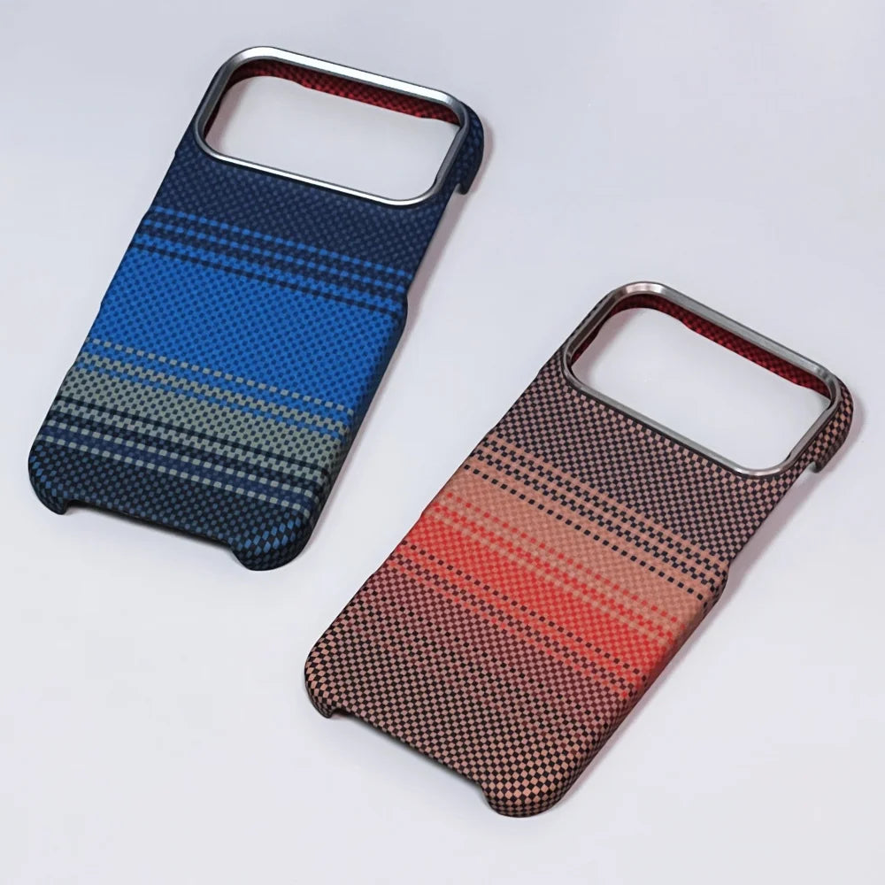 Luxury Carbon Fiber Slim Case For iPhone 17 13 14 15 16 Pro Max Shockproof Alloy Lens Camera Protective Ultra Thin Hard PC Cover Car Mobile World
