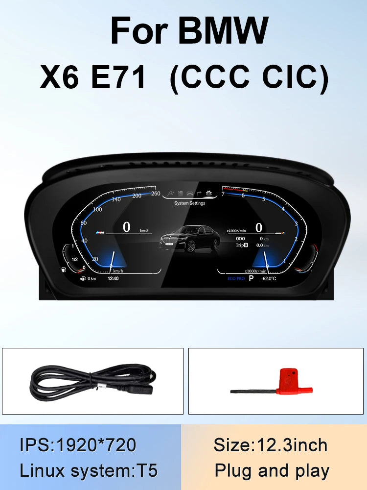 STWEI 2024 New Lcd Digital Dashboard Cluster Digital Speedometer For BMW 1/2/3/4/5/6/7 Seires X1/X2/X3/X4/X5/X6 Series CM World