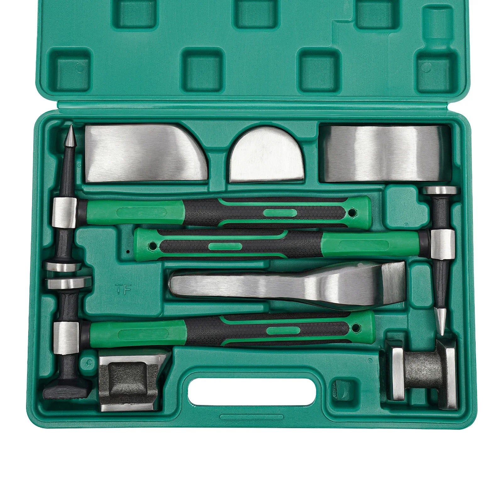 9 PCS Auto Body Steel Manual Repair Tool Kit,Dent Repair Kit,sheet metal hammer,Sheet Metal Lining Irons CM World