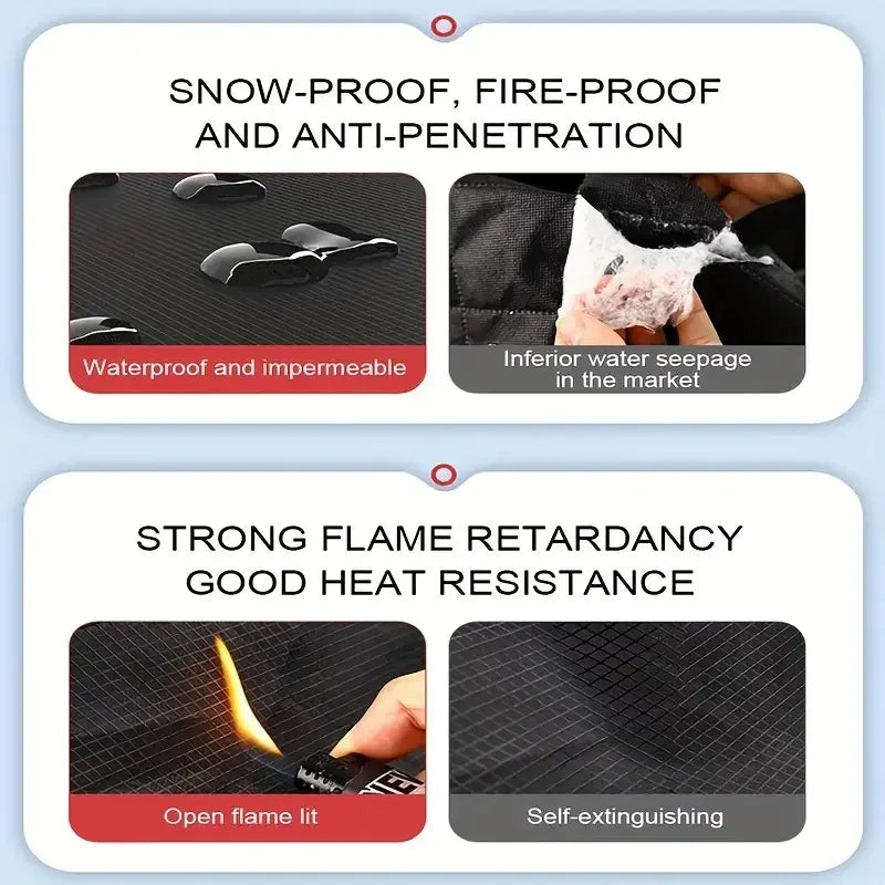 Universal Magnetic Car Window Snow Cover With Reflective Strips Waterproof Thicken Anti Freeze Four Seasons Windshield Cover CM World