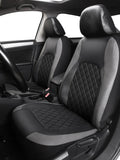 Universal Faux Leather Car Seat Covers Full Set – Includes Front Seats and Rear Bench, Fits Most SUVs and Trucks CM World