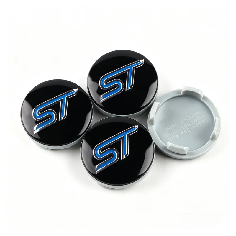 4 Pack Car Wheel Center Hub Cap Rim Cover 54mm ST Line for Ford Focus Mondeo Mustang Fiesta Kuga MK2 Everest Escape Accessories