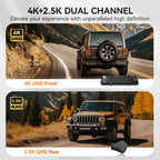 WOLFBOX G900 4K+2.5K Rearview Dash Cam 12" IPS Screen WDR 170 FOV Rear Cam Gps Mirror Car Recorder Stream Media Car DVR Car Mobile World
