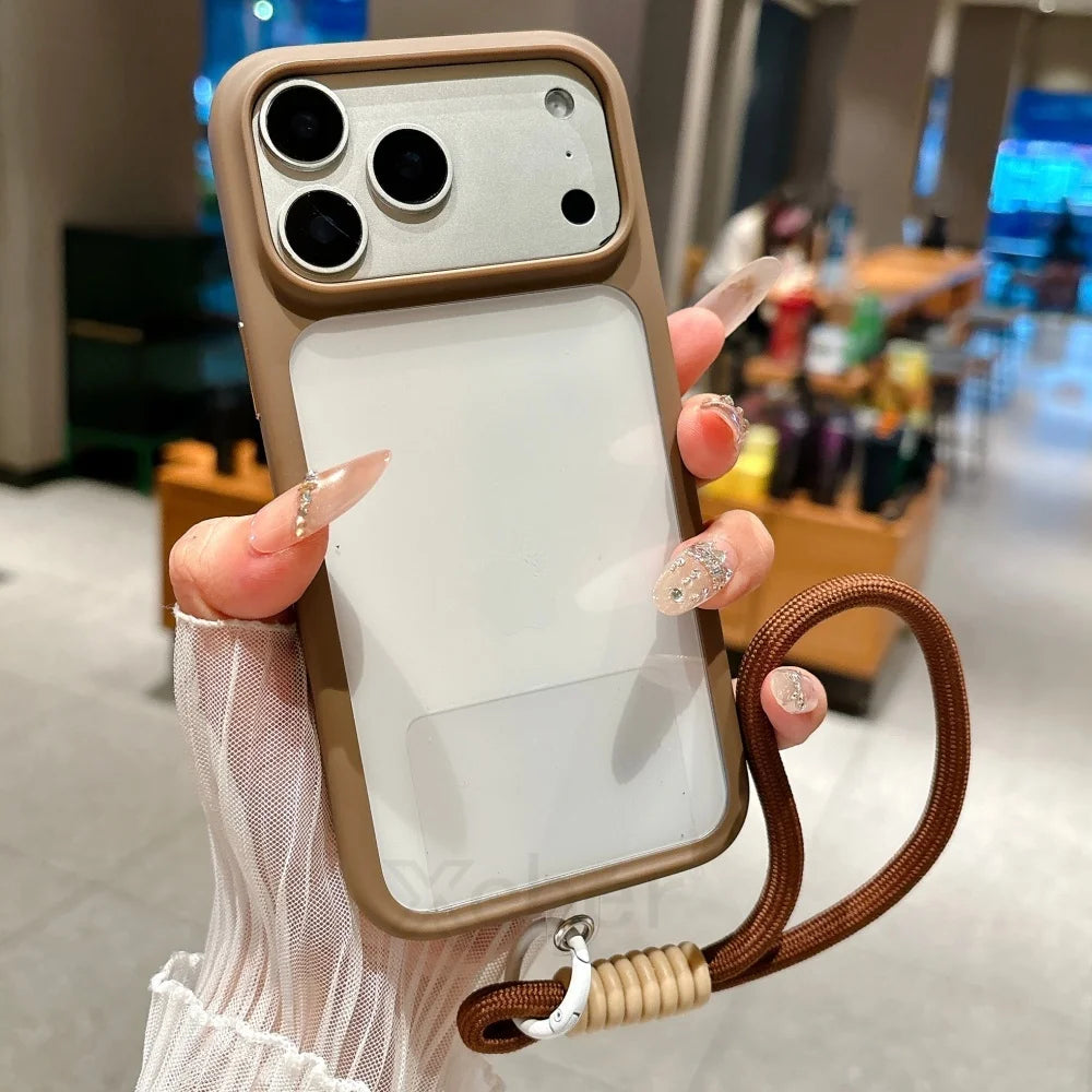 Intelligent Camera Touch Button Crystal Clear Phone Case for iPhone 17 Pro Max 17 Pro 17 Air Transparent Shockproof Cover Funda Car Mobile World