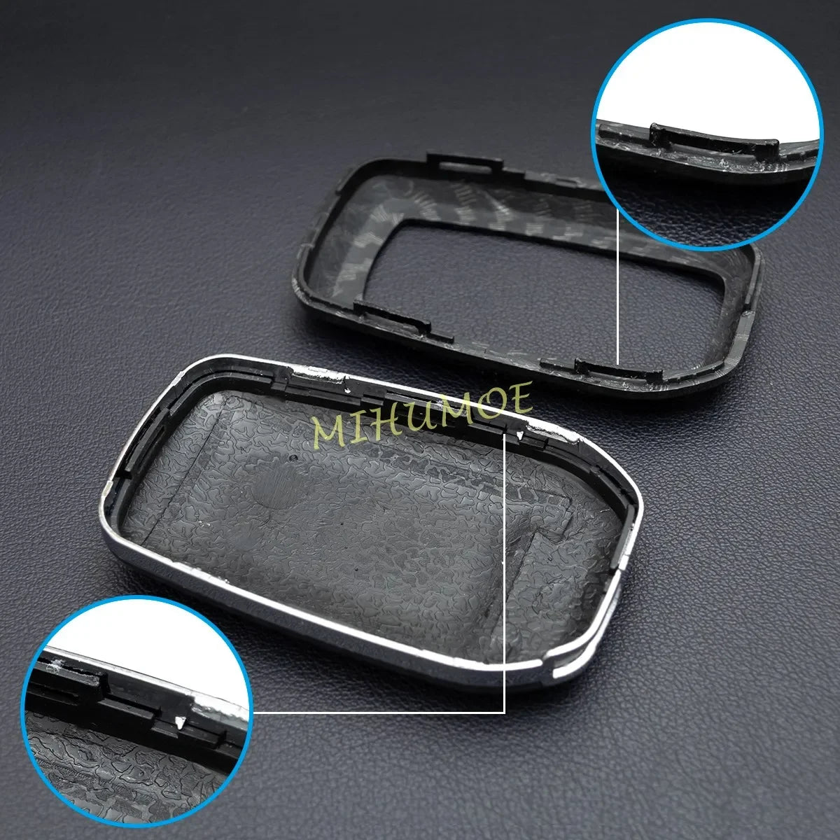 Car Key Cover Case Chain For Toyota Corolla Cross Sequoia Fortuner Prius Venza Alphard Sienna Tundra Mirai Yaris Carbon Fiber CM World