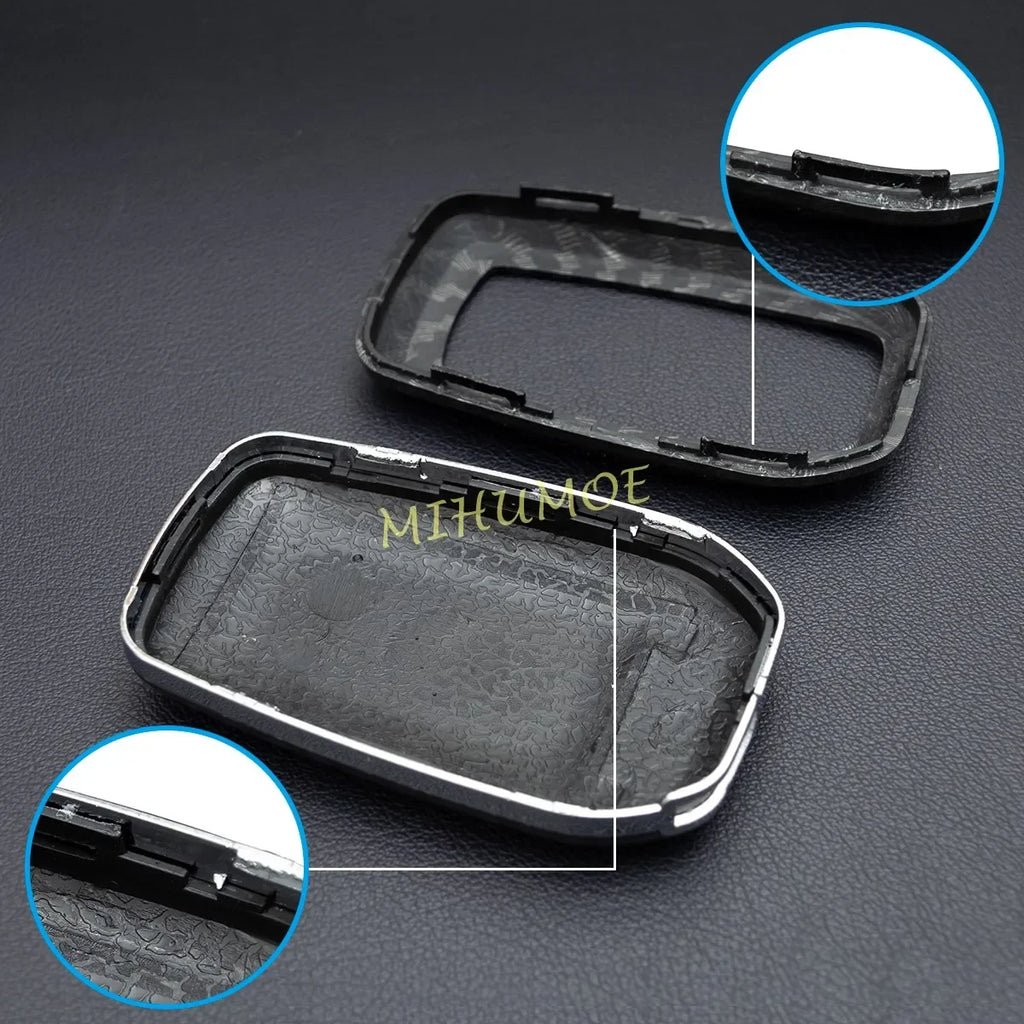 Car Key Cover Case Chain For Toyota Corolla Cross Sequoia Fortuner Prius Venza Alphard Sienna Tundra Mirai Yaris Carbon Fiber
