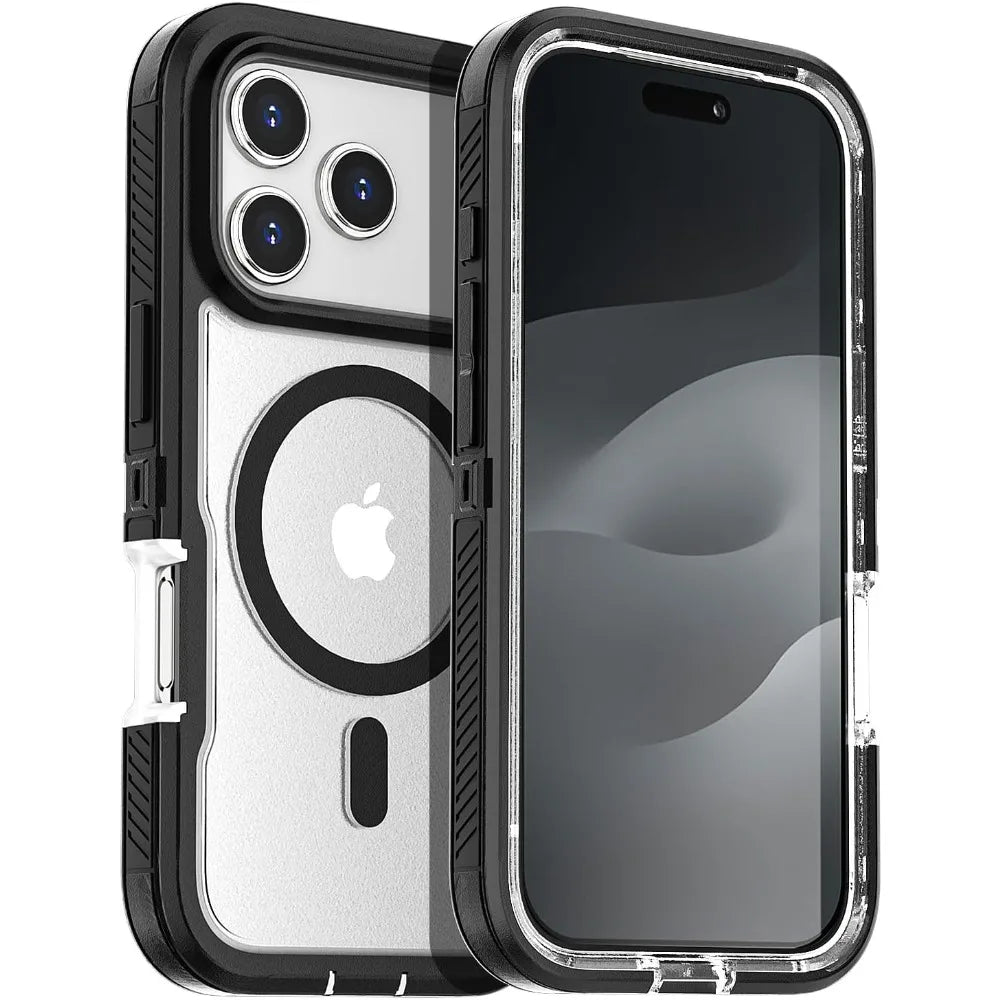 Matte Clear Magnetic OTT Phone Case for IPhone Air 17 16 15 14 Plus 13 Pro Max Anti-Slip Grip & Wireless Charge Protector Cover Car Mobile World