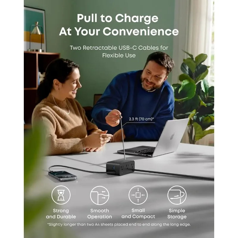 Original Anker Nano Desktop 100W Multi Port Charging Dock PD Fast Charging Station 66W Expansion Cable for Laptop IPhone Huawei