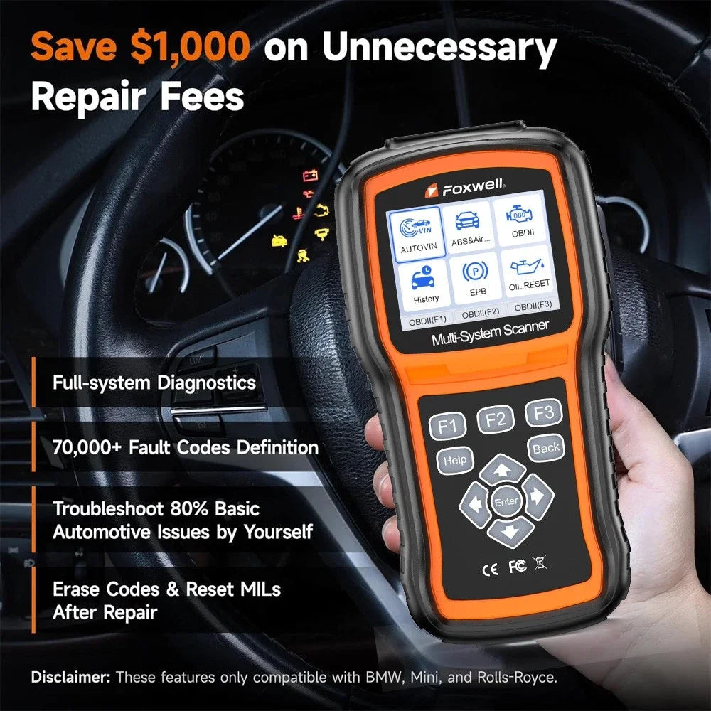 All System Bidirectional Diagnostic Scanner Tool FOXWELL NT530 Plus For BMW Oil ABS EPB Code Reader Automotive OBD2 SRS Airbag Car Mobile World