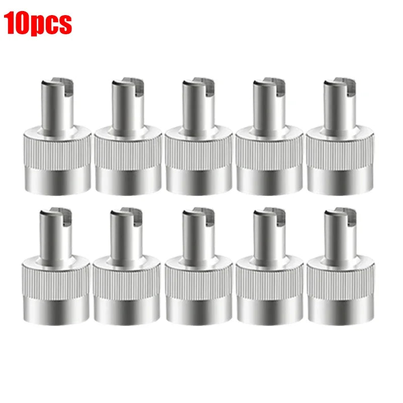 40-10PCS Tire Valve Stem Cap Full Copper Slotted Head Stem Cover with Core Removal Tool Wheel Valve Covers for Auto Motorcycle