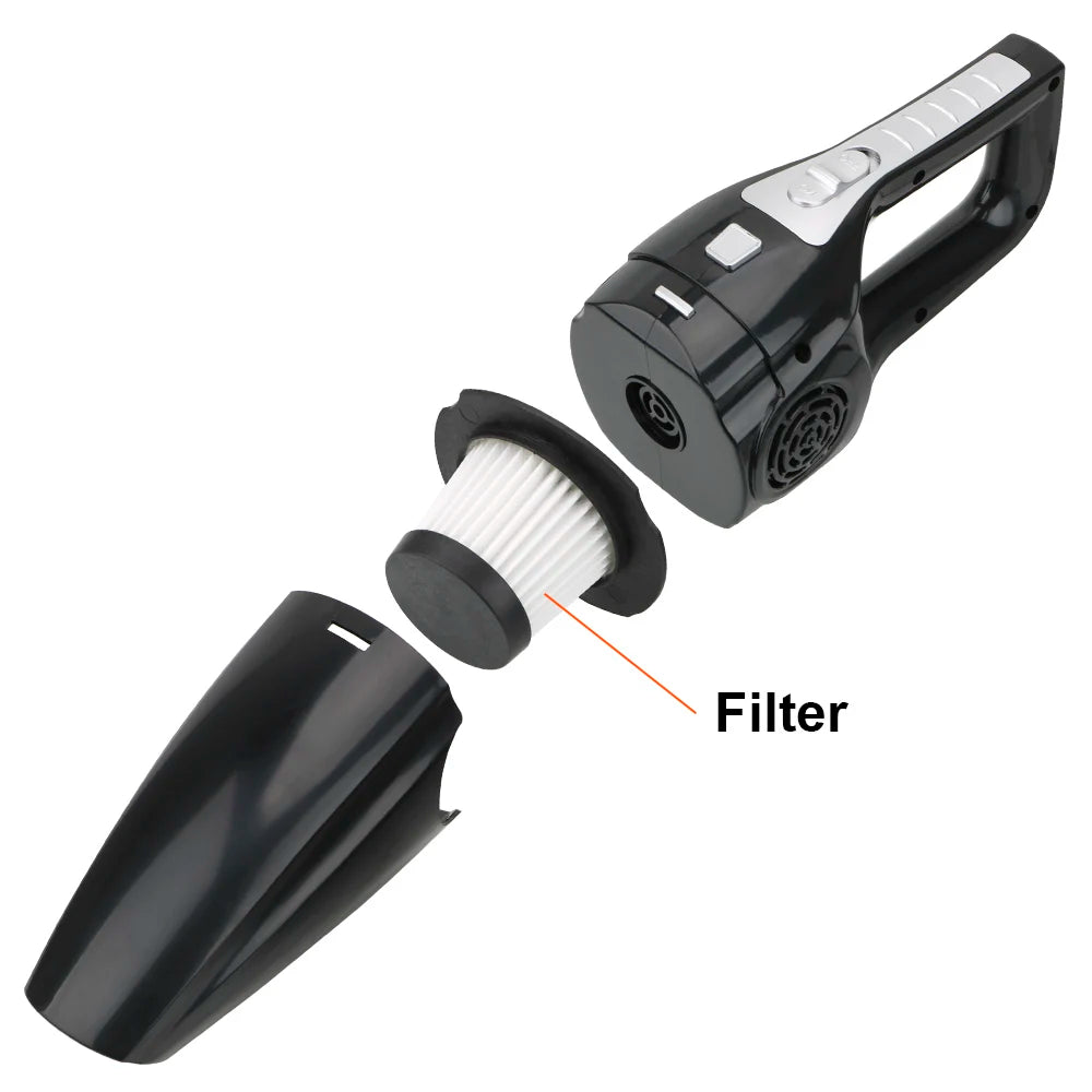 Portable Car Vacuum Cleaner High Suction Dry and Wet Dual-use  Vacuum Powerful Mini Vacuum Cleaner Suitable for Car Interiors CM World