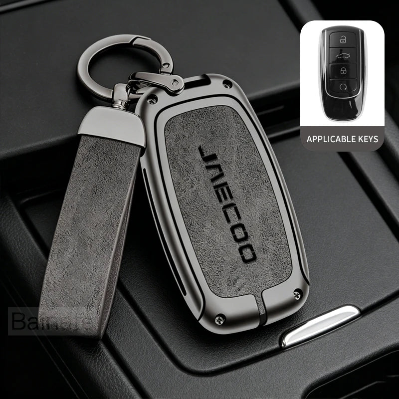 Car Accessories, For Jaecoo j7 Phev 2025 2024 2023, Zinc Alloy Car Key Holder Remote Protector Car Key Cover Zinc Alloy Leather