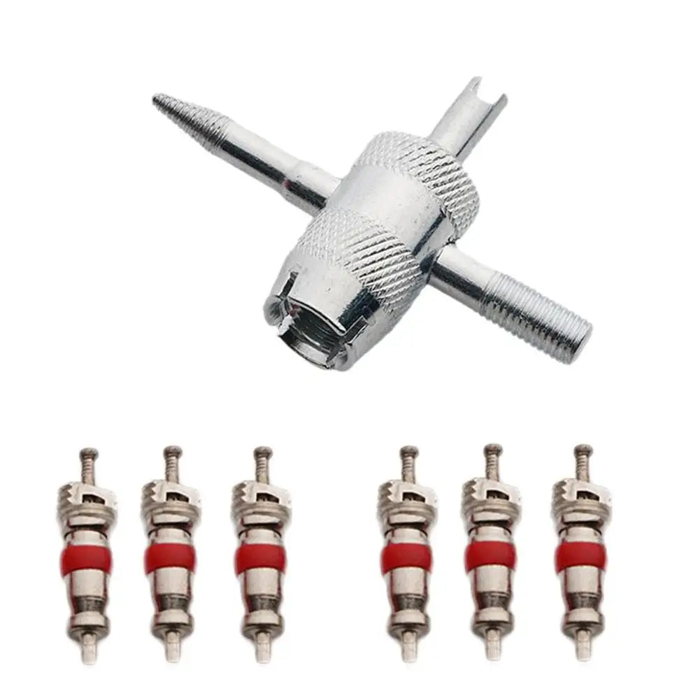 Tire Valve Core And Remover Set Car Puller Wheel Bike Bicycle Motorcycl Car Repair Accessories Hand Tire Cleaning Tool