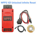 MPPS V21 Unlocked Infinite Reset High Quality Version Full Chip with Breakout Tricore Cable OBD2 ECU Chip Tuning Scanner Tool Car Mobile World
