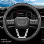Full Leather Cover for All Seasons Auto Steering Wheel Cover Ultra-Thin Non-Slip Round Breathable Car Steering Wheel Protector CM World