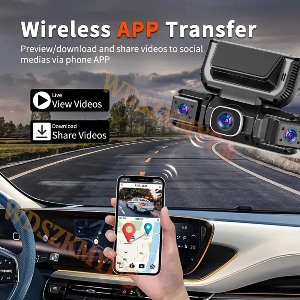 New 360 Degrees Car DVR 1080P 4Camera Video Recorder WIFI Dash Cam Front Right Left Rear View Camera 24h Parking Monitor Gift Car Mobile World