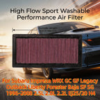 For Subaru Impreza WRX GC GF Legacy Outback Liberty Forester Baja SF SG 1996-2008 2.5L 2.0L 2.2L EJ25/20 H4 High Flow Air Filter CM World