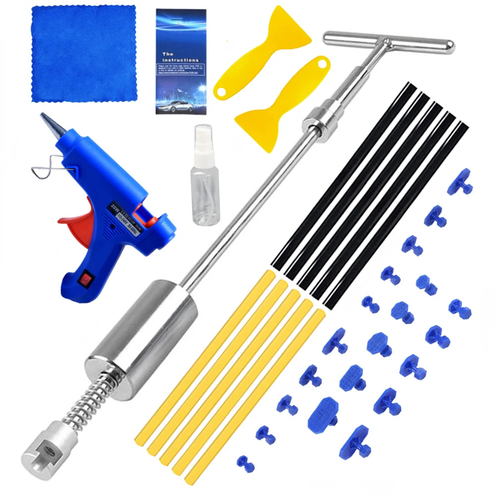 Paintless Dent Repair Tools Car Puller Removal Kit Slide Hammer Reverse Hammer Tool Body Suction Cup Adhesive