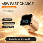 Anker Nano 45w Gan Fast Charger With Ai Display Smart Compatible For Phone 17 Pro Max 16 Pro 15 14 Portable Wall Charger Car Mobile World