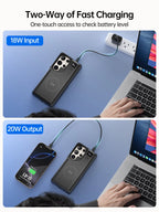 NEWDERY 10000mAh Magnetic Battery Charger Case for Samsung Galaxy S25 Ultra Battery Pack Portable Wireless Power Bank Case