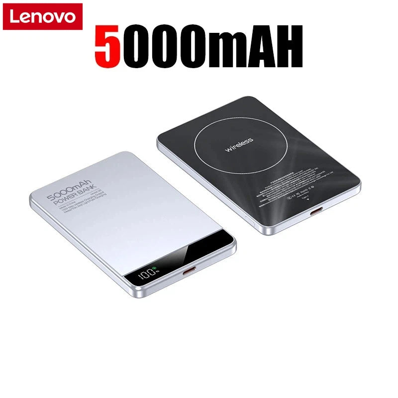 Lenovo 10000mAh UltraSlim Power Bank Magnetic Wireless Fast Charging CCC Portable Battery For MagSafe Apple Watch iPhone Samsung Car Mobile World