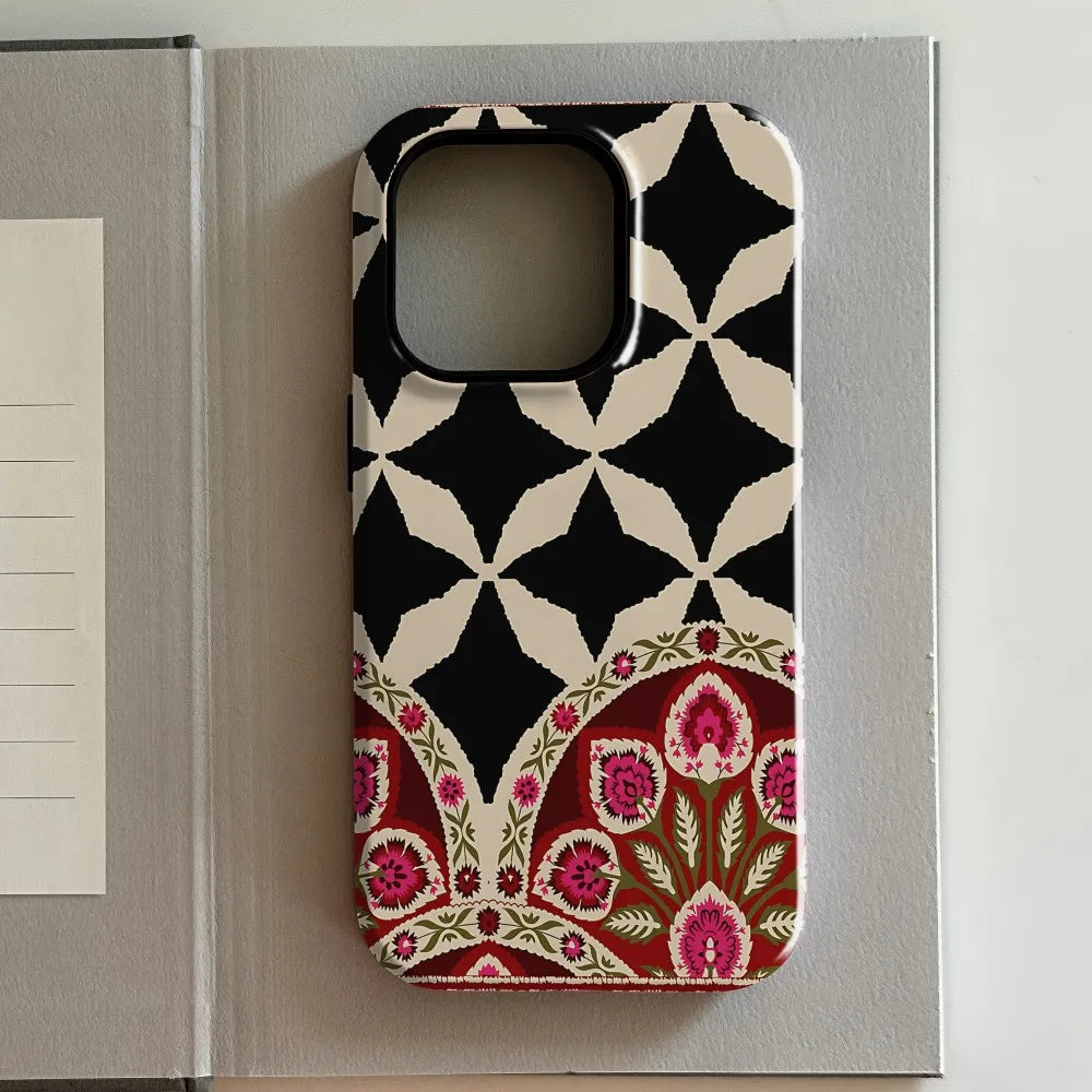 Luxury Clmj BUGR Abstract retro art Phone Case for iPhone 17 16e 16 15 14 13 12 11 XR XSMAX Air Pro Max Plus Double-layer Cover Car Mobile World