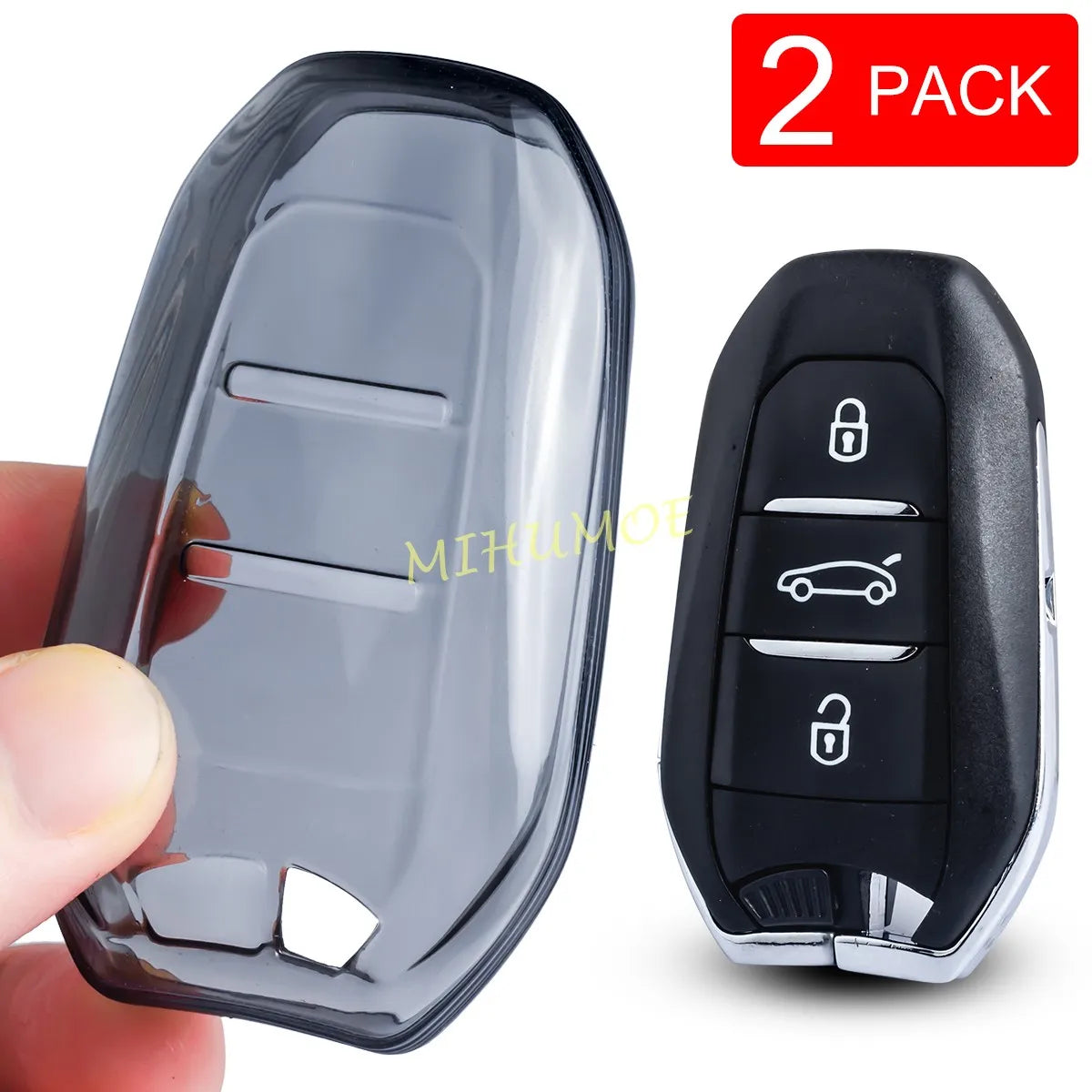 For Peugeot 208 308 508 2008 3008 5008 Key Case Cover Fob Keychain Black TPU For DS 3 7 9 For Citroen C3/C5 Aircross C4 Picasso CM World