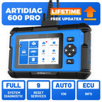 TOPDON AD600PRO OBD2 Scanner Professional Car Diagnostic Tool Full System Code Reader 9 Reset Service Oil/SAS/ABS Lifetime Free CM World