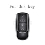 TPU Shell Cover Fob Holder Key Case For Chery Jaecoo J7 7 J8 Omoda 5 C5 Tiggo 8 Arrizo 6 8 Pro Keychain Car Accessories