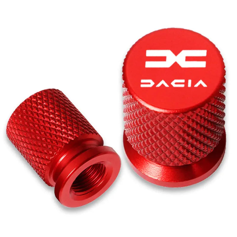 For Dacia Duster Logan Sandero Lodgy Dokker Stepway Mcv 2 Solenza La 4Pcs Metal Car Tire Valve Caps Wheel Dust Cover Accessories CM World