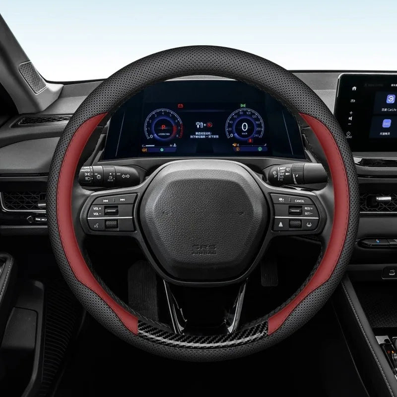 Universal Car Steering Wheel Cover Leather Steering Wheel Covers Car Interior Accessories 38cm O/D Type Non Slip Steering Covers
