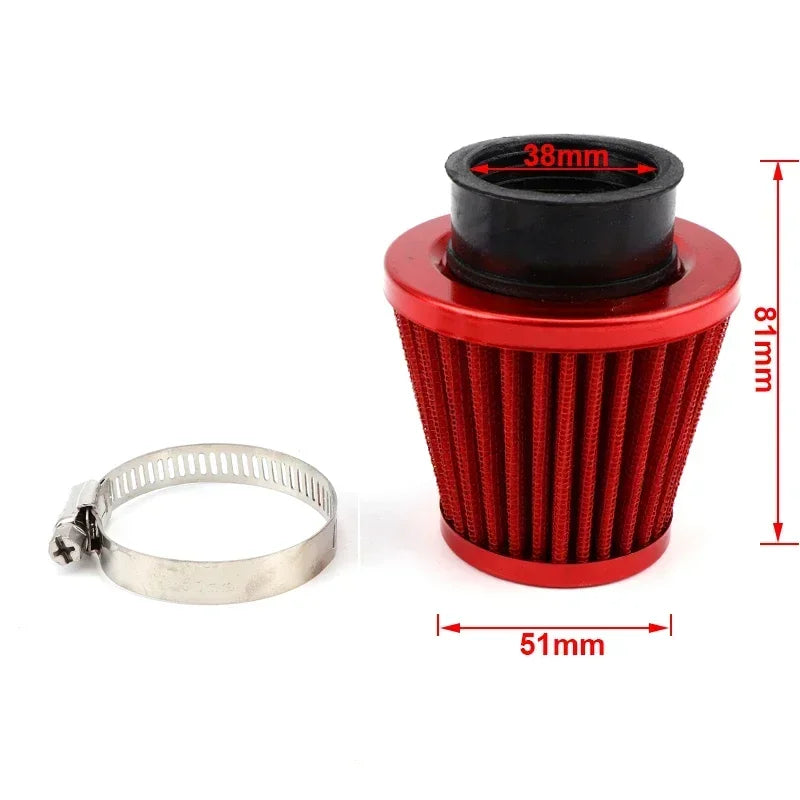 Universal 38mm 45mm48mm 58mm Motorbike High Flow Air Filter Kit for GY6 50cc 110cc 125cc Motorcycle Scooter ATV Dirt Bike CM World